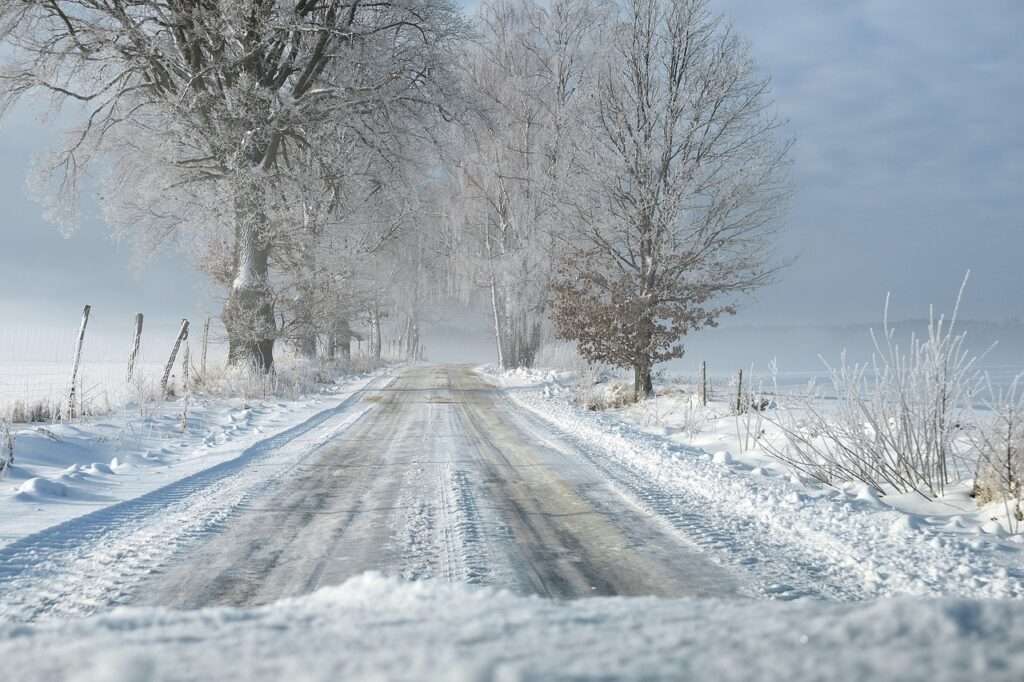 a wet roadway is most slippery